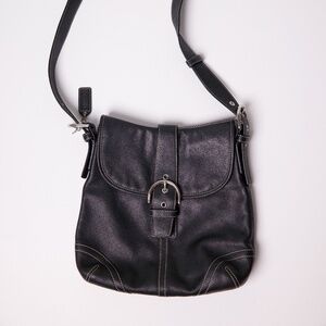 Vintage Coach Soho Flap Crossbody Leather Bag